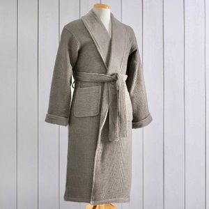 Turkish terry waffle long robe